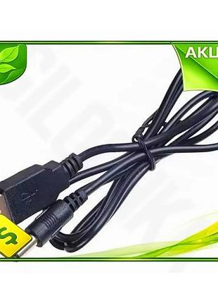Ve кабель живлення usb 5v new version 1 м чорний для ноутбука зарядний кабель для електроніки n6w_ver