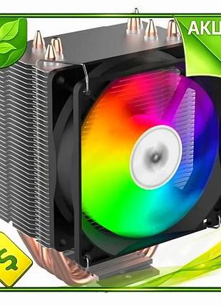 Ve кулер для процессора 2e new version gaming air cool argb 90 мм активное охлаждение для intel amd до n6w_ver