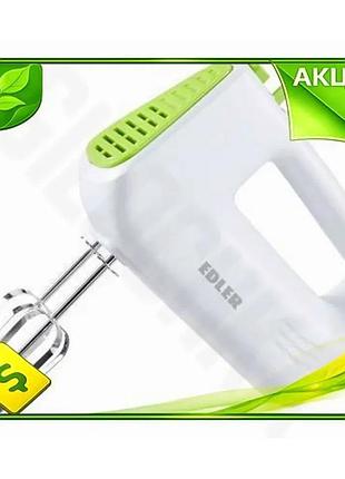 Ve міксер edler 400вт ручний new version 5 швидкостей для приготування тіста і десертів з режимом турб n6w_ver