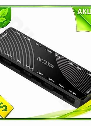 Ve контролер для вентиляційних систем new version pccooler black 8x4-pin pwm 8x3-pin argb для rgb підс n6w_ver