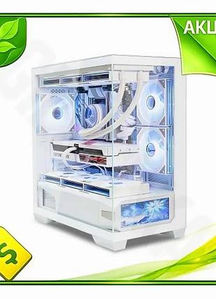 Ve корпус almordor qx25m lcd new version white midi tower для пк microatx mini itx з usb-c lcd екраном n6w_ver