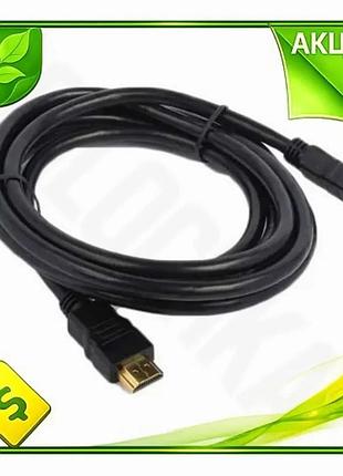Ve кабель hdmi 1.8 м new version чорний для телевізора та комп'ютера високошвидкісний кабель для відео n6w_ver