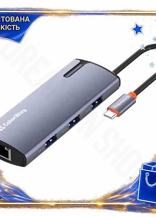 Dm usb хаб colorway спецификация 2.2 6-в-1 серый type-c 3.0 1xtype-c 100вт 3xusb 3.0 1xusb 2.0 для ноу spe|lz