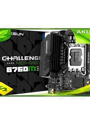 Ve материнська плата lga1700 maxsun new version b760itx d5 mini itx 2xddr5 pcie 5.0 dual lan для пк n6w_ver