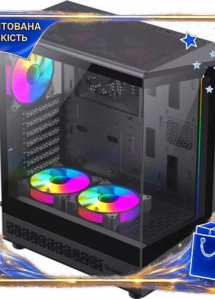Dm корпус для ігрового специфікація 2.2 пк gamemax mid tower чорний з argb вентиляторами для atx micro spe|lz