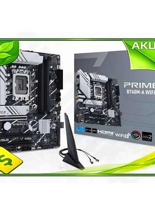 Ve материнська плата asus prime new version b760m-a wifi lga1700 для геймерських пк з підтримкою ddr5 n6w_ver