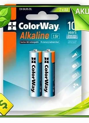 Ve батарейка aa colorway щелочная new version 2 шт 1.5v для электроники источник питания n6w_ver
