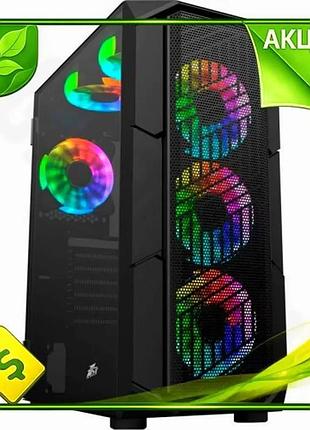 Ve корпус 1stplayer чорний midi new version tower для пк з підтримкою atx micro atx mini itx 4 вентиля n6w_ver
