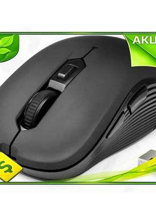 Ve бездротова оптична миша real-el new version чорна usb 1600 dpi для комп'ютера з 5 кнопками та безшу n6w_ver
