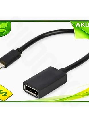 Ve перехідник type-c m на new version displayport f cablexpert чорний 15 см для підключення до монітор n6w_ver