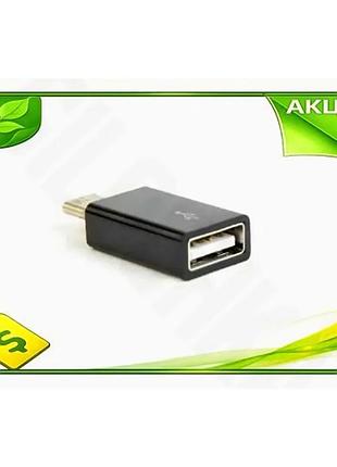 Ve перехідник type-c (m) на new version usb 2.0 (f) cablexpert чорний адаптер для підключення гаджетів n6w_ver