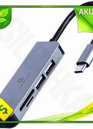 Ve хаб usb cablexpert type-c new version 3.1 серый 1xusb 3.1 2xusb 2.0 microsd sd для компьютера кардр n6w_ver