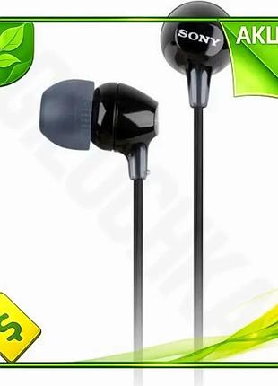 Ve наушники sony вакуумные с new version микрофоном 3,5 мм черные для смартфонов и музыки 100 дб 8-220 n6w_ver