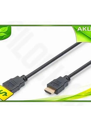 Ve кабель hdmi 2 м new version черный assmann v1.4 для подключения телевизора и компьютера шнур hdmi n6w_ver