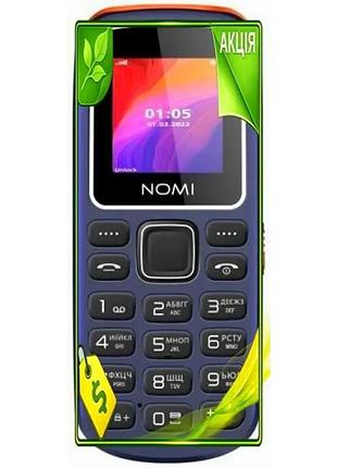 Ve мобильный телефон nomi кнопочный new version blue dual sim 1.44" для звонков и смс с mp3 bluetooth n6w_ver