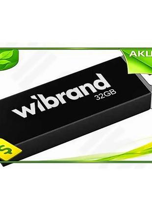 Ve флеш накопитель usb 32гб new version wibrand черный ударопрочный моноблок для хранения данных n6w_ver