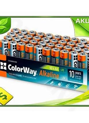 Ve батарейка aa 40 шт new version colorway щелочная 1.5v для электроники источник питания n6w_ver