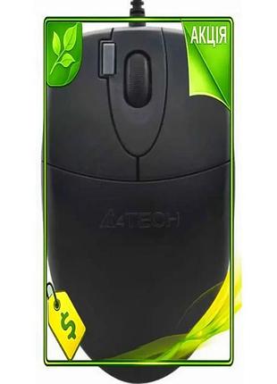 Ve миша a4tech оптична usb new version безшумна чорна 1200 dpi для комп'ютера з 4 кнопками та 4d прокр n6w_ver