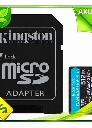 Ve карта пам'яті microsdxc 512гб new version kingston canvas go! plus швидка для зйомки 4k відео та фо n6w_ver