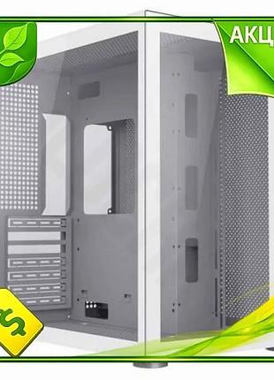 Ve корпус gamemax infinity white new version midi-tower для пк з прозорими стінками охолодження та usb n6w_ver