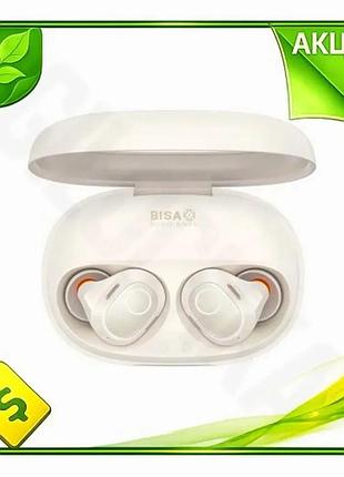 Ve бездротові навушники baseus bluetooth new version 5.3 creamy white з мікрофоном для ігор та музики n6w_ver