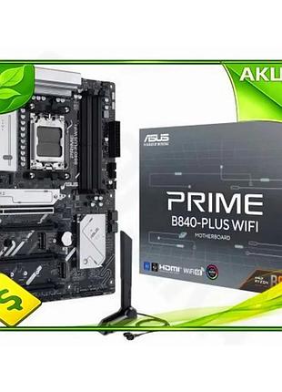Ve материнська плата am5 asus new version prime b840-plus wifi 4xddr5 wifi 6e для пк з підтримкою amd n6w_ver
