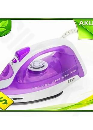 Ve утюг holmer 1700w purple new version гладильная паровая с тефлоновым покрытием вертикальное отпарив n6w_ver