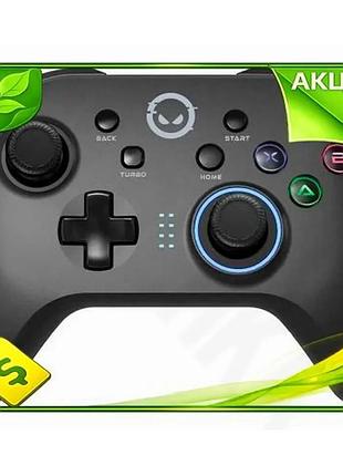 Ve геймпад lorgar бездротовий bluetooth new version 2.4ghz для ps3 pc android ios з вібрацією led підс n6w_ver