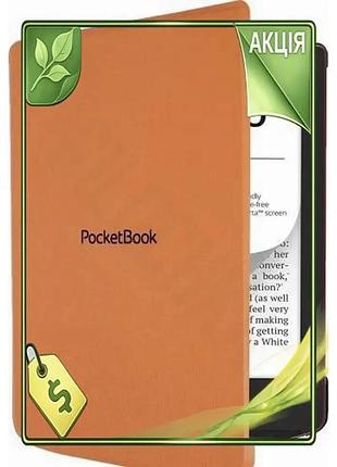 Ve обложка pocketbook чехол-книга полиуретан new version для электронной книги orange защита от повреж n6w_ver
