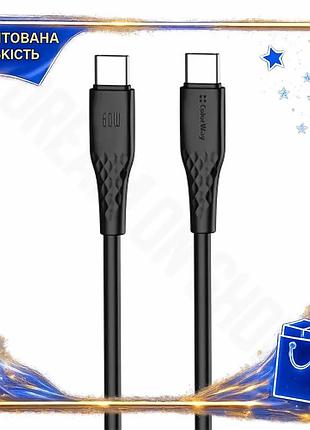 Dm кабель type-c до специфікація 2.2 type-c 1 м colorway чорний для синхронізації і живлення 60 вт 3a spe|lz