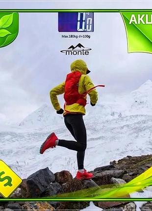 Ve весы напольные monte электронные new version до 180 кг с закаленным стеклом для дома и спорта. n6w_ver