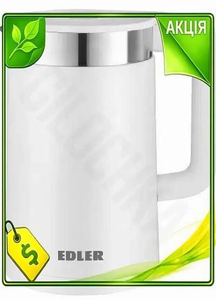 Ve электрочайник edler 1.5л 1500вт new version двухслойный пластиковый корпус для дома и офиса чайник n6w_ver