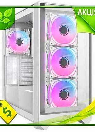 Ve корпус mid tower 2e new version gaming dominator pro white для atx micro atx mini itx з argb вентил n6w_ver