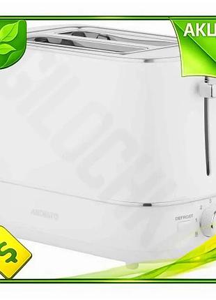 Ve тостер ardesto 800w білий new version для підсмаження 2 тостів з 7 режимами і функцією розморожуван n6w_ver
