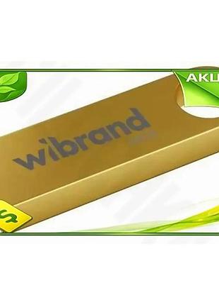 Ve флеш накопитель usb 16гб new version wibrand gold ударопрочный металлический моноблок для хранения n6w_ver