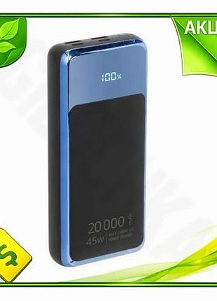 Ve универсальная мобильная батарея 20000 new version mah rivacase с led дисплеем для зарядки гаджетов n6w_ver