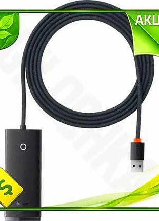 Ve хаб usb baseus 4xusb new version 3.0 черный с кабелем 2 м для компьютера и ноутбука usb концентрато n6w_ver