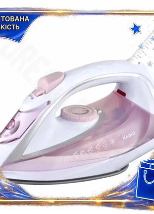 Dm утюг magio 2800w спецификация 2.2 pink/white керамическая подошва паровая для глажения одежды и тка spe|lz