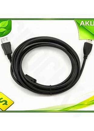 Ve кабель usb 2.0 am new version usb af 1,5 м чорний atcom подовжувач для підключення пристроїв usb шн n6w_ver