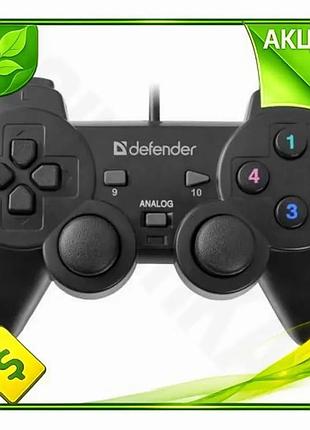 Ve геймпад defender omega usb new version черный для пк проводной контроллер с вибрацией 12 кнопок джо n6w_ver