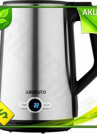 Ve електрочайник ardesto 2200 вт new version 1.5 л з нержавіючої сталі дисковий індикатор роботи для ч n6w_ver