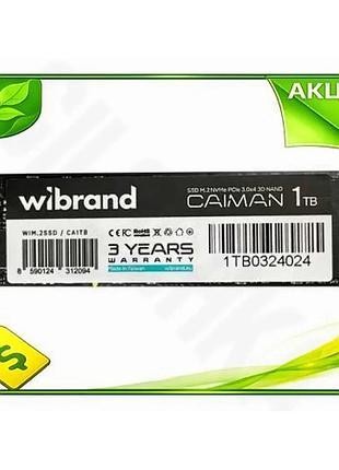 Ve твердотельный накопитель ssd 1tb new version wibrand caiman nvme pci-e 3.0 x4 m.2 2280 для пк и игр n6w_ver