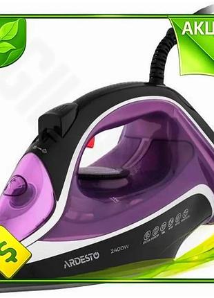Ve утюг ardesto 2400w керамическая new version паровая с резервуаром 350мл для глажки антикапля n6w_ver
