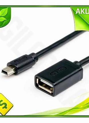 Ve кабель usb 2.0 af new version miniusb 0.8 м чорний atcom перехідник для зарядки та передачі даних n6w_ver