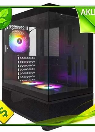 Ve корпус комп'ютерний 1stplayer midi new version tower black без бж для atx micro atx mini itx з argb n6w_ver
