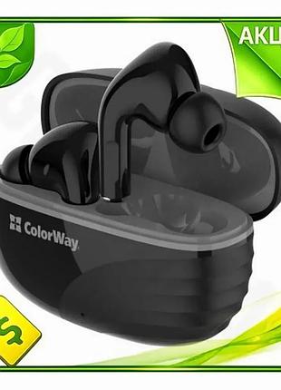Ve беспроводные наушники colorway bluetooth new version 6.0 черные вакуумные для слушания музыки с мик n6w_ver