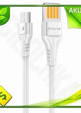 Ve кабель usb 2.0 am new version - microusb 1 м proove білий для синхронізації живлення зарядний кабел n6w_ver