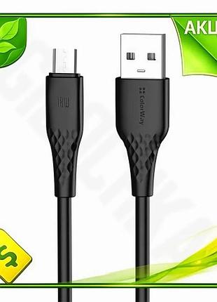Ve кабель usb 2.0 am new version - microusb 1 м colorway черный для синхронизации и питания 3a зарядны n6w_ver