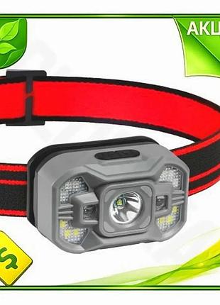 Ve ліхтар налобний titanum 110 new version лм акумулятор usb для туризму та походів налобний світильни n6w_ver