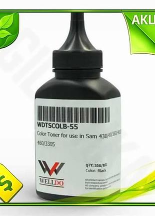 Ve тонер чорний для принтерів new version samsung і hp 55 г картридж для друку від welldo n6w_ver